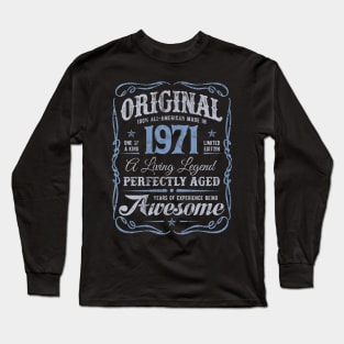 1971 Birthday All-American ORIGINAL Aged to Perfection Long Sleeve T-Shirt